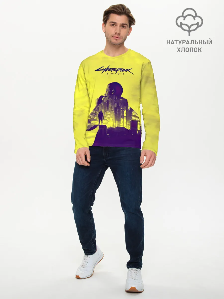 Мужской лонгслив базовый / Cyberpunk 2077