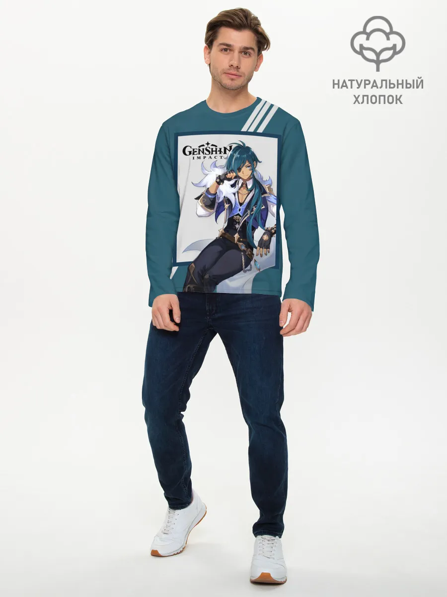 Мужской лонгслив базовый / Кэйа - Genshin Impact