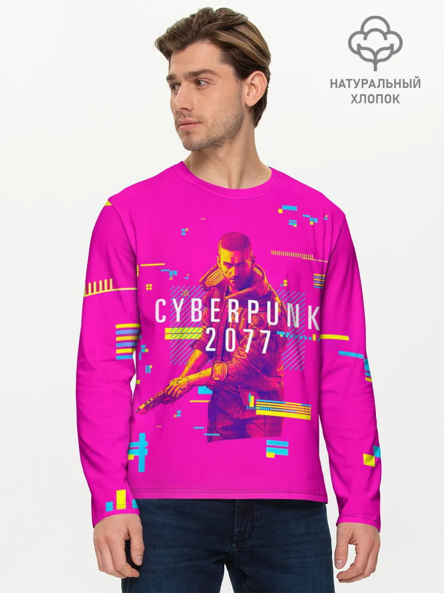 Мужской лонгслив базовый / Cyberpunk 2077