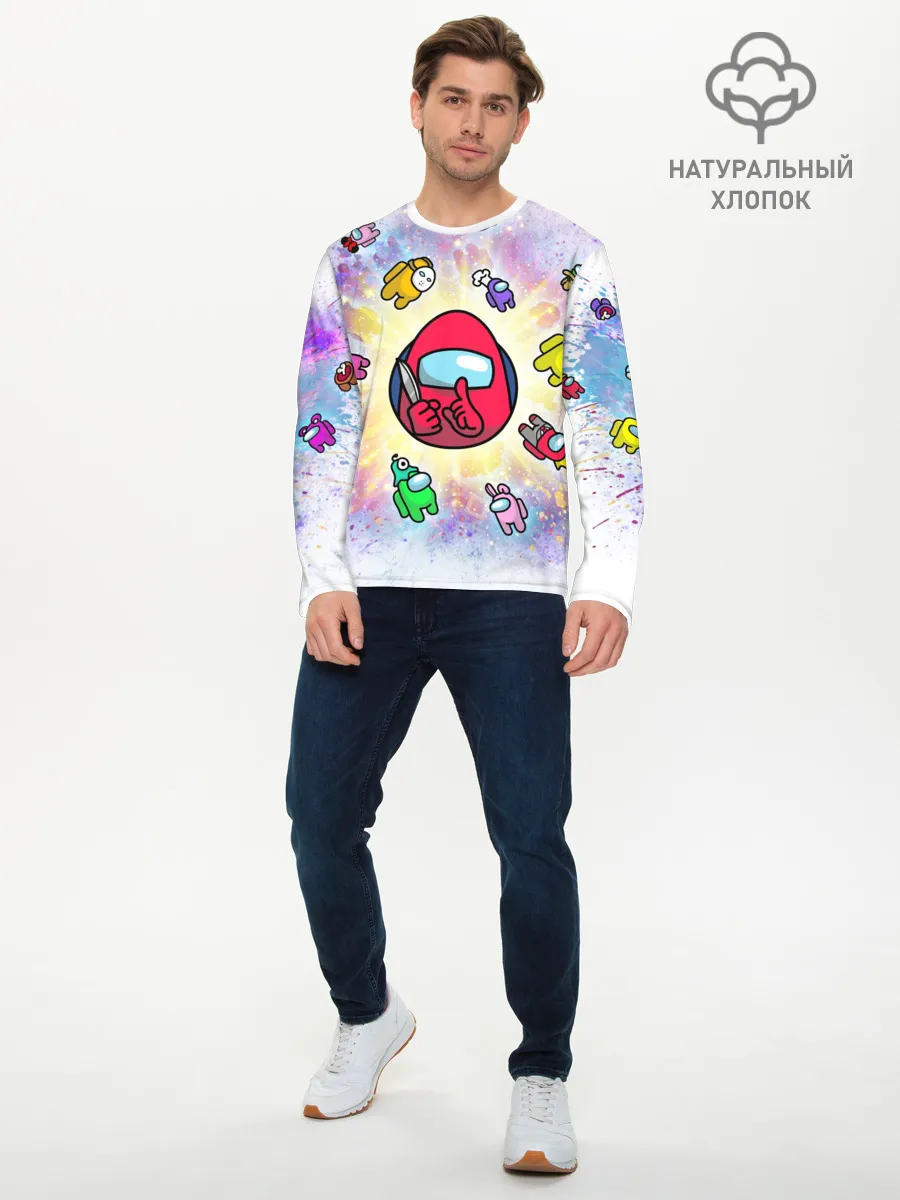 Мужской лонгслив базовый / Among us space