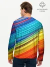Мужской лонгслив базовый / цветной мех диагональ