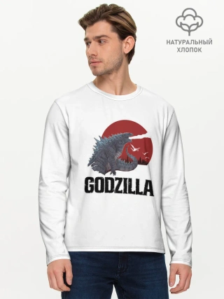 Мужской лонгслив базовый / Годзилла