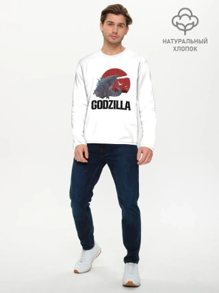 Мужской лонгслив базовый / Годзилла