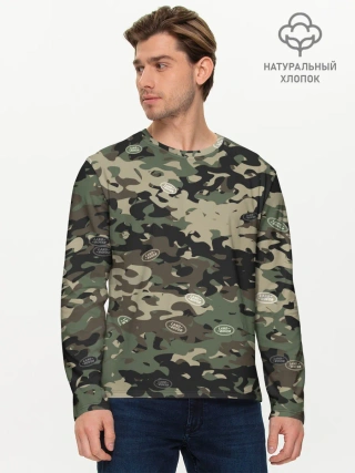 Мужской лонгслив базовый / Камуфляж Land Rover