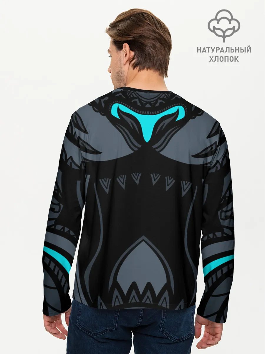 Мужской лонгслив базовый / Рисунок тигр