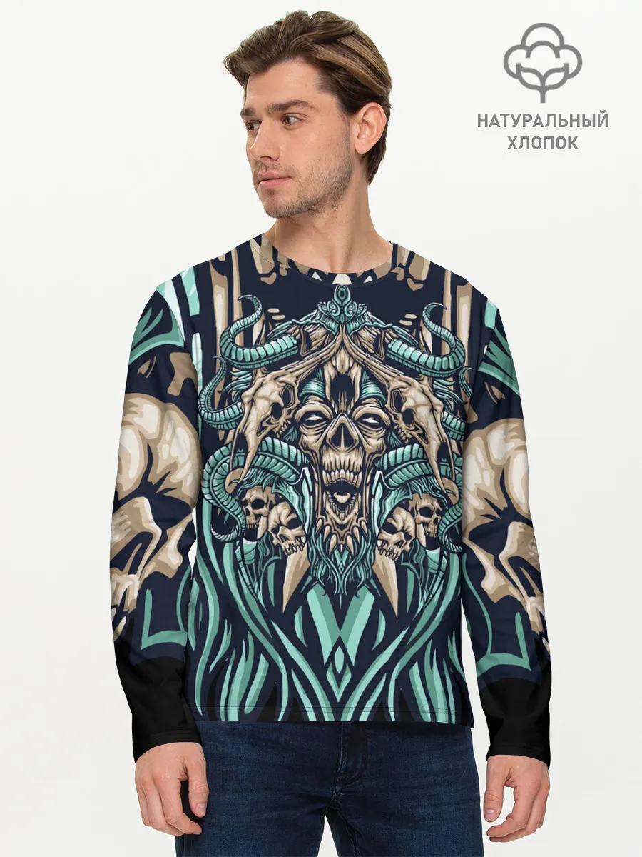 Мужской лонгслив базовый / Древний зомби