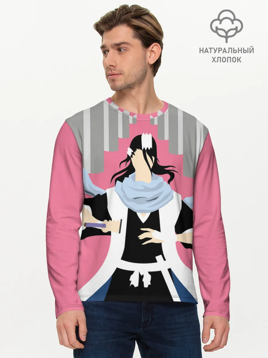 Мужской лонгслив базовый / Бякуя Кучики