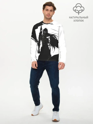 Мужской лонгслив базовый / Bleach black & white