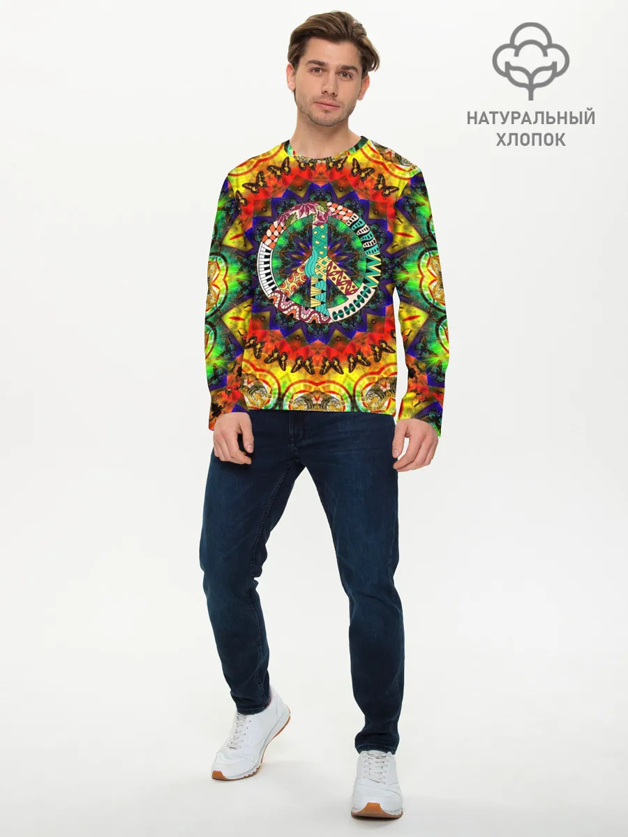 Мужской лонгслив базовый / Хиппи