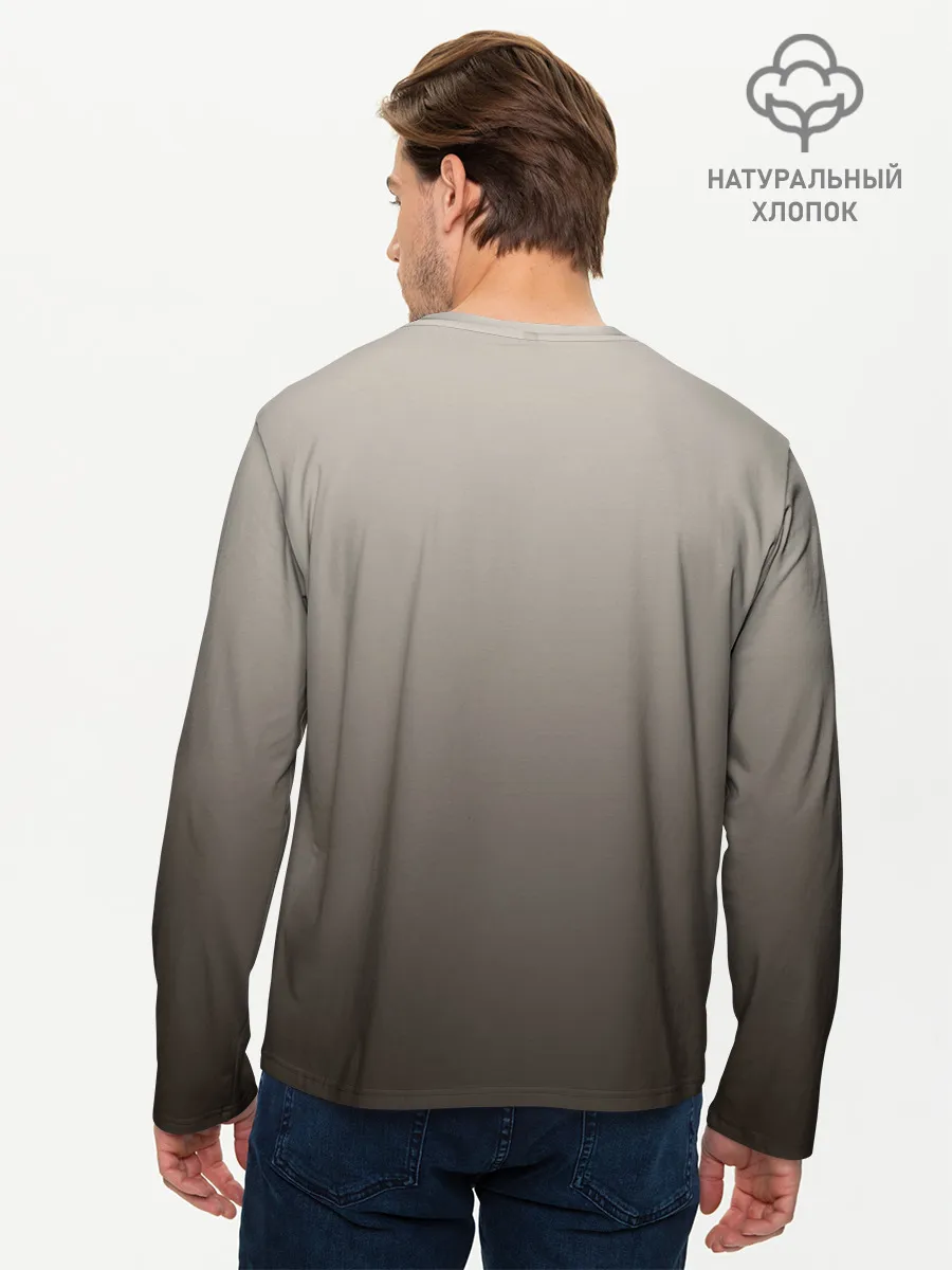 Мужской лонгслив базовый / Сиамский кот голубые глаза