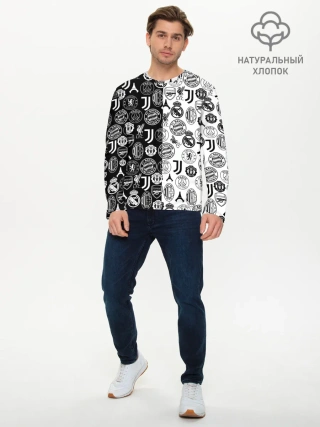 Мужской лонгслив базовый / ЛОГОТИПЫ ФУТБОЛЬНЫХ КОМАНД