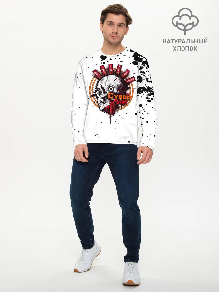 Мужской лонгслив базовый / Cyberpunk 2077