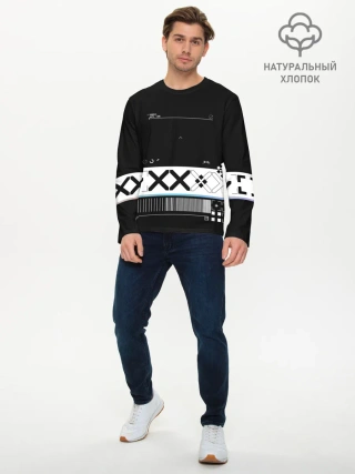 Мужской лонгслив базовый / Printstream | Поток информации