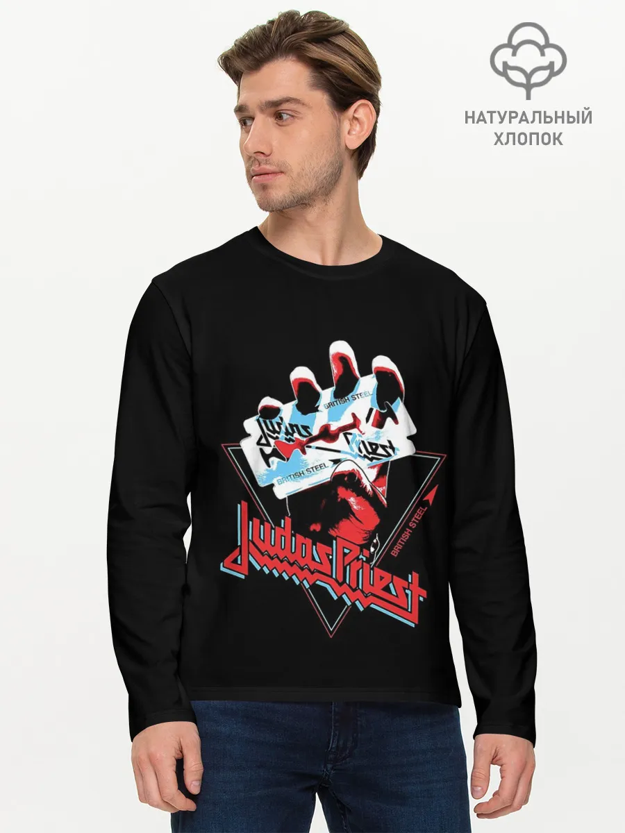 Мужской лонгслив базовый / Judas Priest