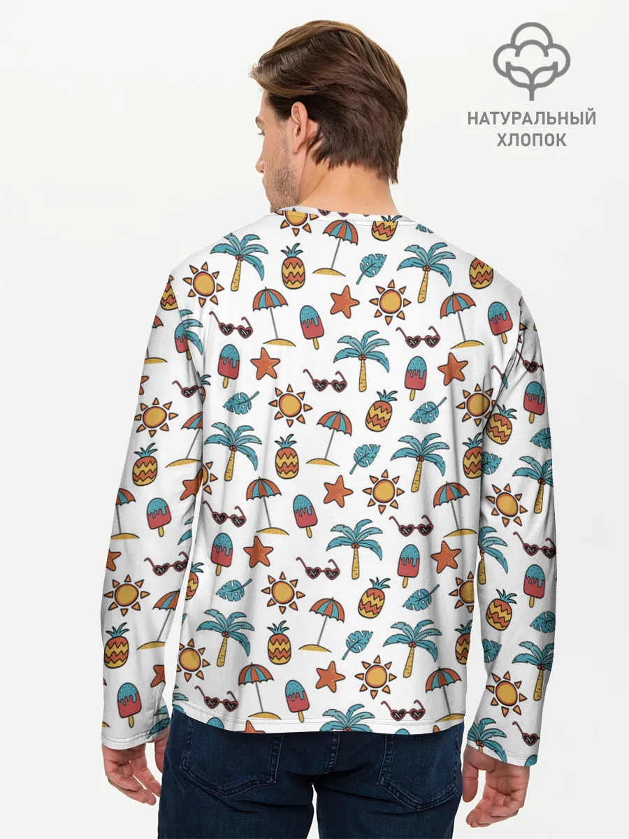 Мужской лонгслив базовый / Летний паттерн