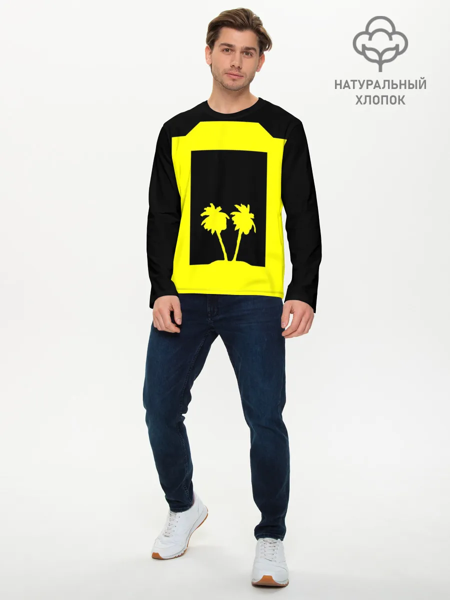 Мужской лонгслив базовый / Cyberpunk 2077 nightcity