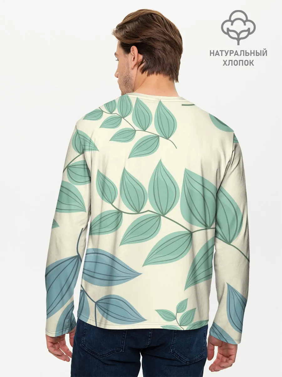 Мужской лонгслив базовый / Цветы