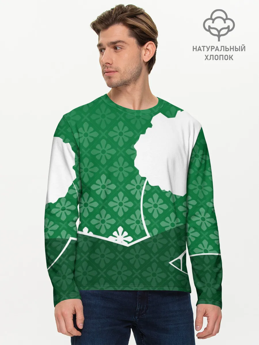 Мужской лонгслив базовый / Дерево