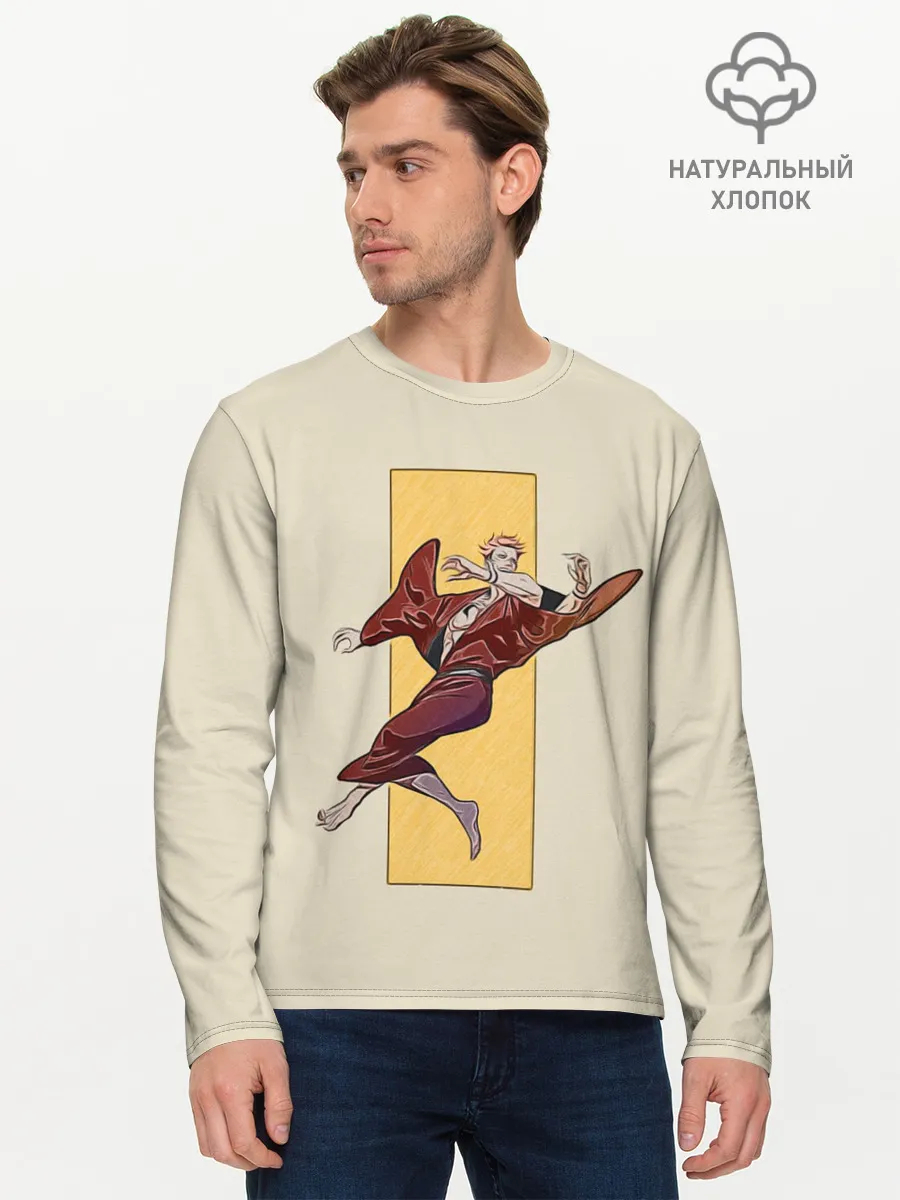 Мужской лонгслив базовый / Двуликий призрак