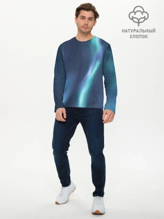 Мужской лонгслив базовый / Северное Сияние