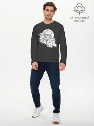 Мужской лонгслив базовый / Megumi с волком