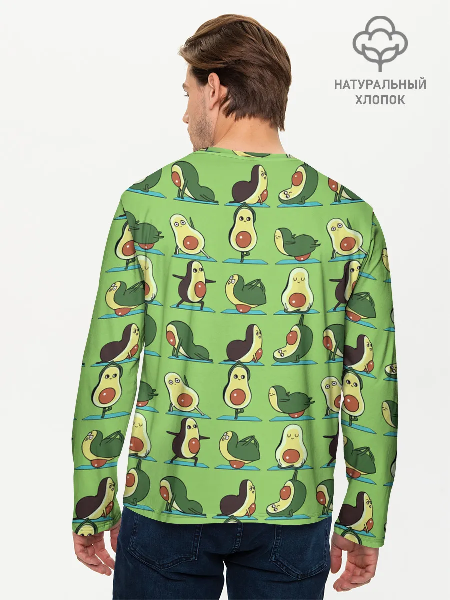 Мужской лонгслив базовый / Авокадо | Зарядка