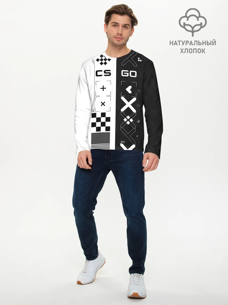 Мужской лонгслив базовый / Printstream | Поток информации