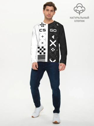 Мужской лонгслив базовый / Printstream | Поток информации