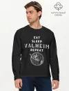 Мужской лонгслив базовый / Eat Sleep Valheim Repeat