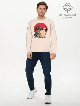 Мужской лонгслив базовый / Мопсы | Тату мастер