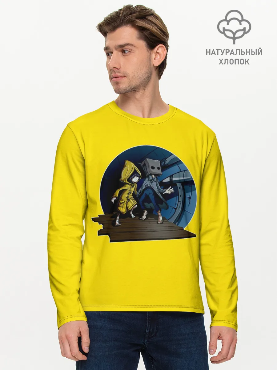 Мужской лонгслив базовый / Little nightmares 2 | Yelow