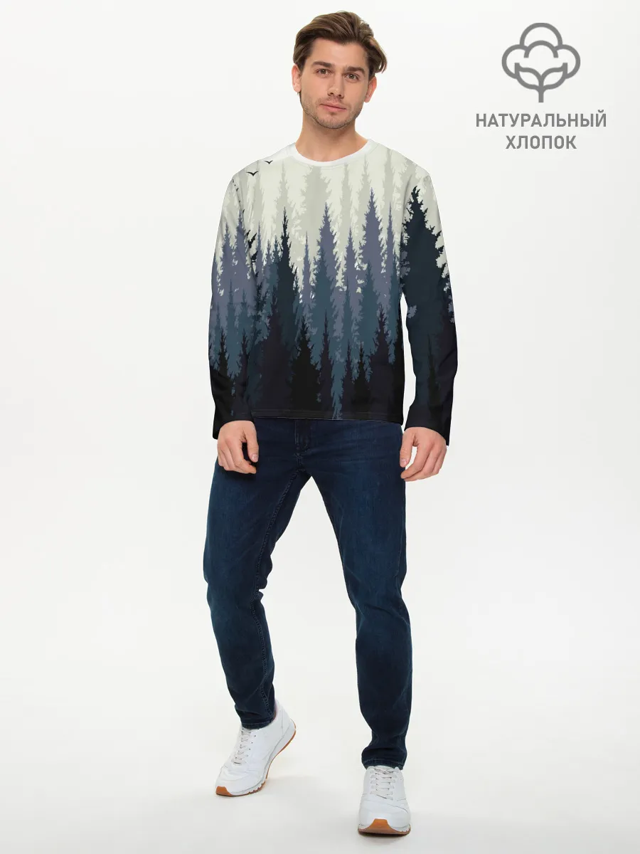 Мужской лонгслив базовый / Лес