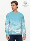 Мужской лонгслив базовый / Волны