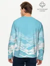 Мужской лонгслив базовый / Волны