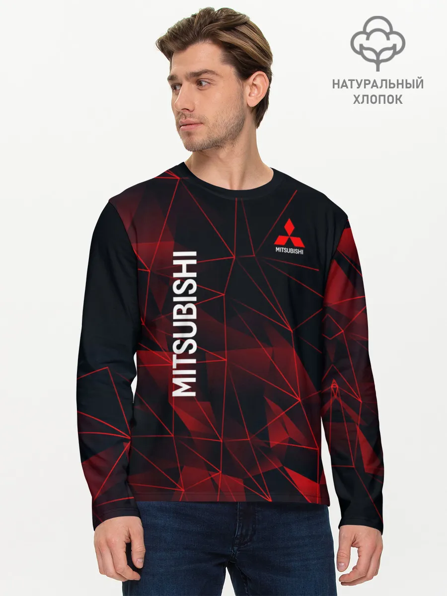 Мужской лонгслив базовый / Mitsubishi