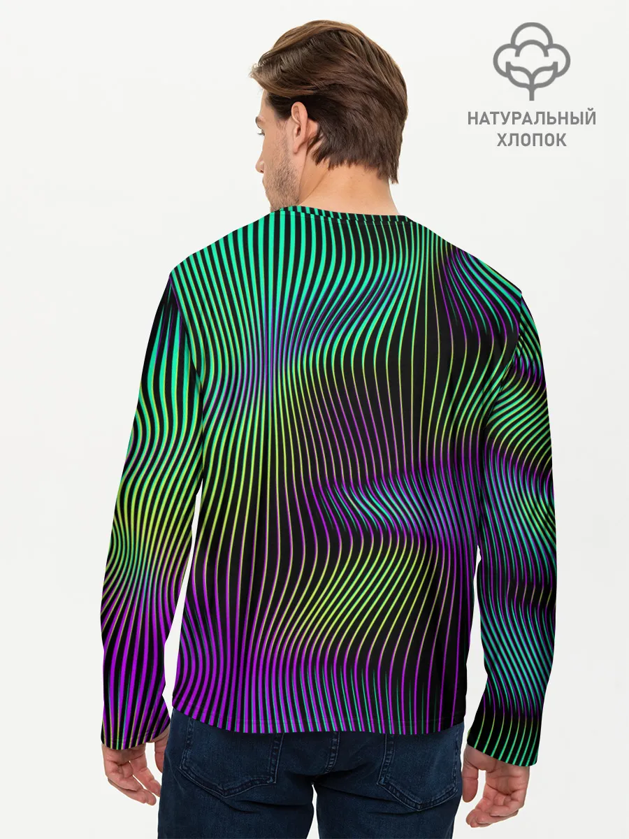 Мужской лонгслив базовый / Современная абстракция
