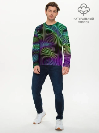 Мужской лонгслив базовый / Современная абстракция