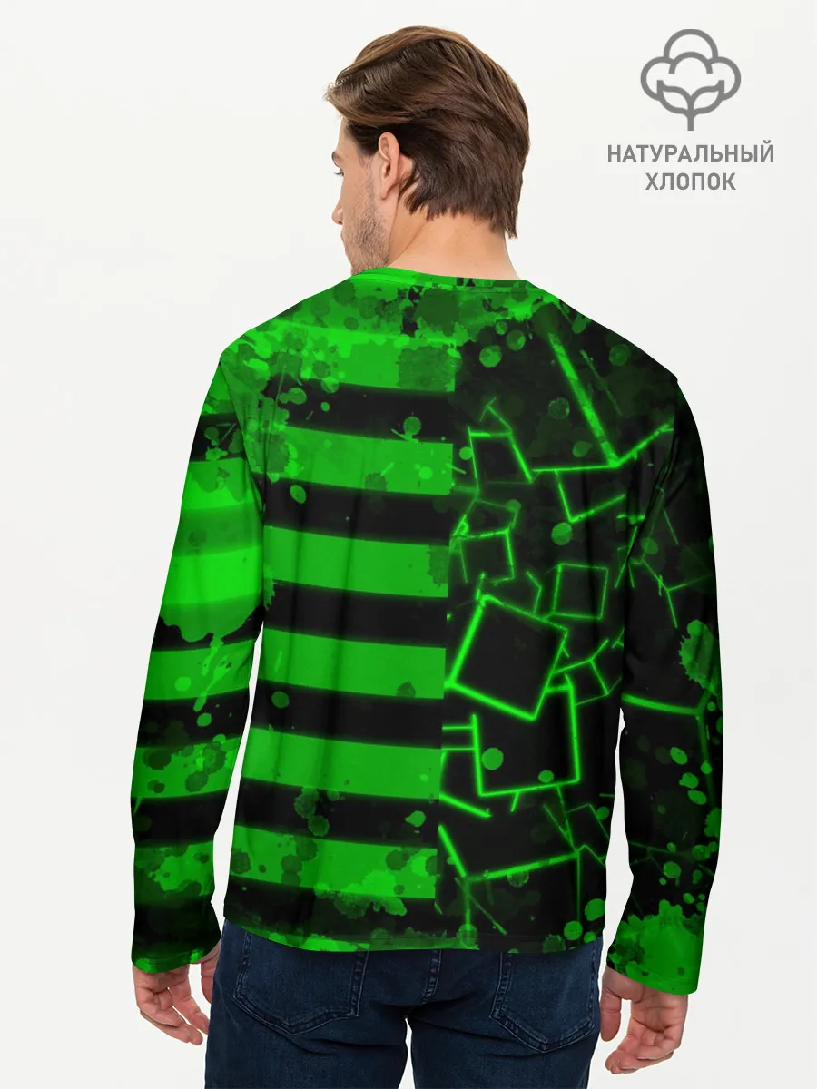 Мужской лонгслив базовый / Minecraft / Майнкрафт