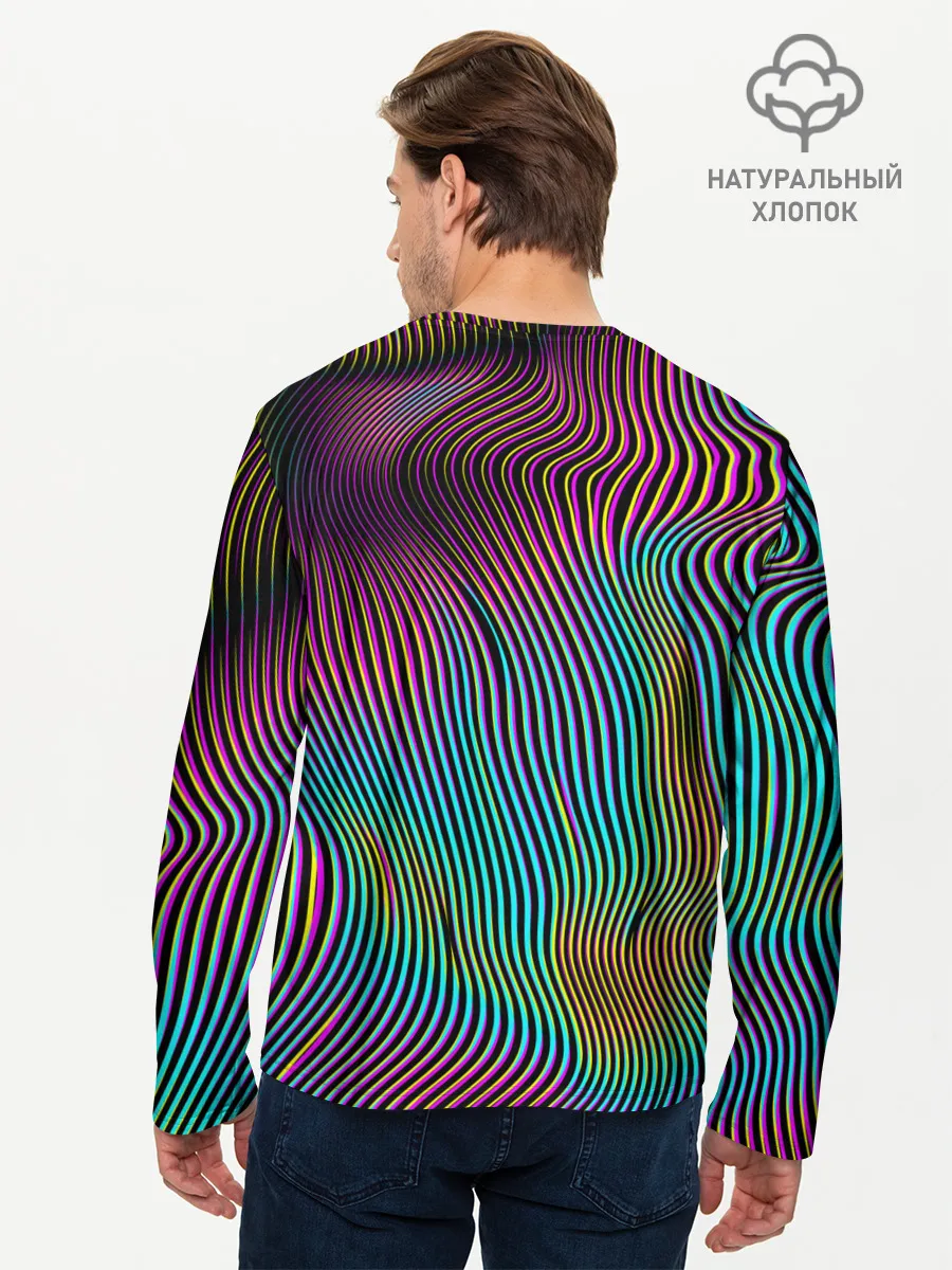 Мужской лонгслив базовый / Современная абстракция