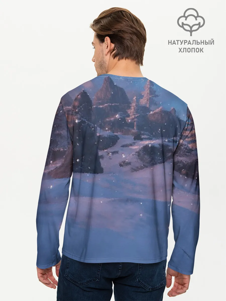 Мужской лонгслив базовый / Valheim лого с секирой