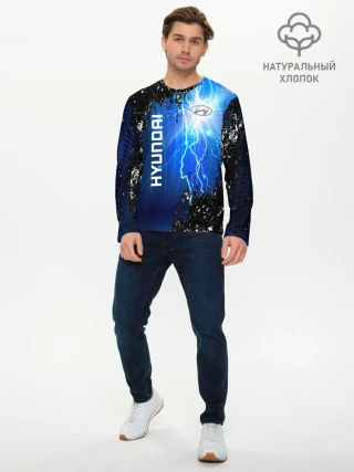 Мужской лонгслив базовый / Hyundai