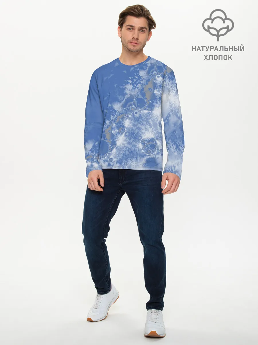 Мужской лонгслив базовый / Летающие треугольники