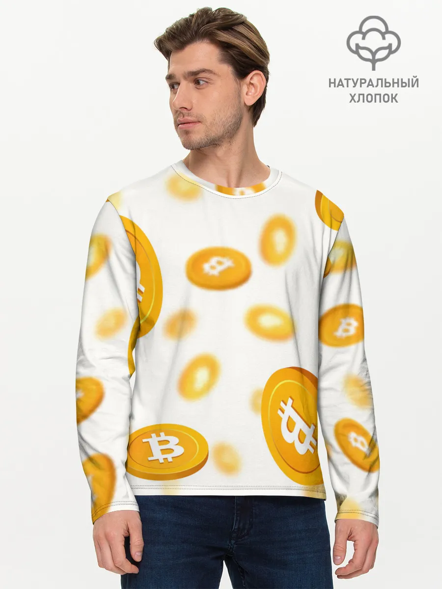 Мужской лонгслив базовый / BITCOIN КРИПТОВАЛЮТА | CRYPTOCURRENCIES