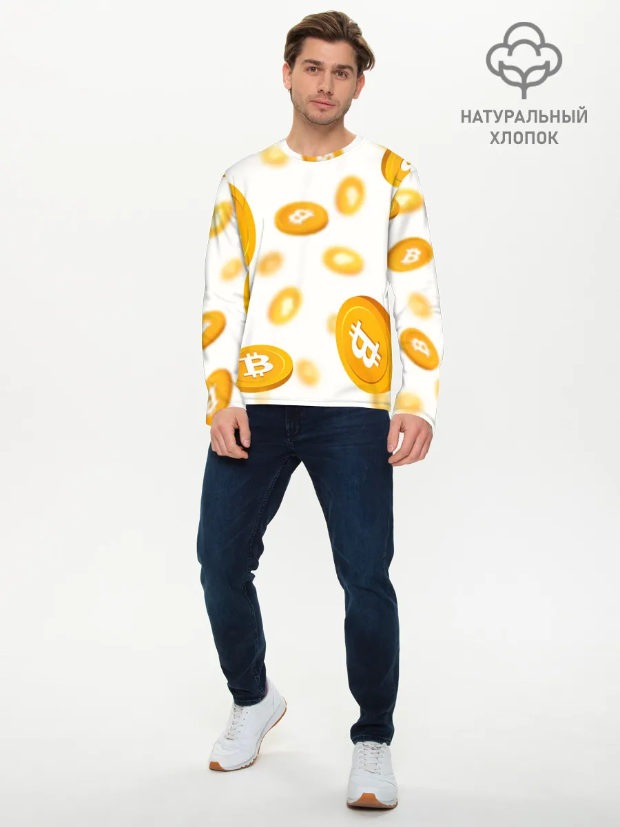 Мужской лонгслив базовый / BITCOIN КРИПТОВАЛЮТА | CRYPTOCURRENCIES