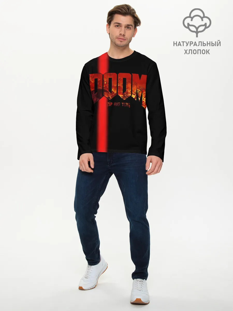 Мужской лонгслив базовый / Doom | Rip and Tear