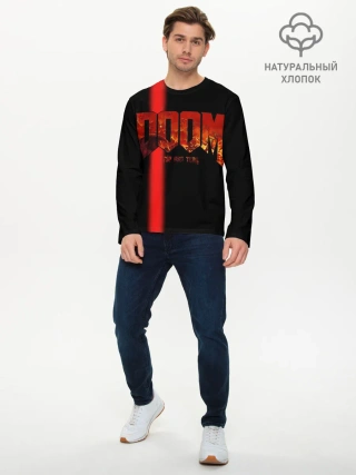 Мужской лонгслив базовый / Doom | Rip and Tear
