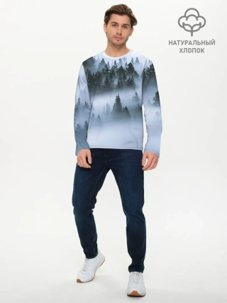 Мужской лонгслив базовый / Сумеречный лес