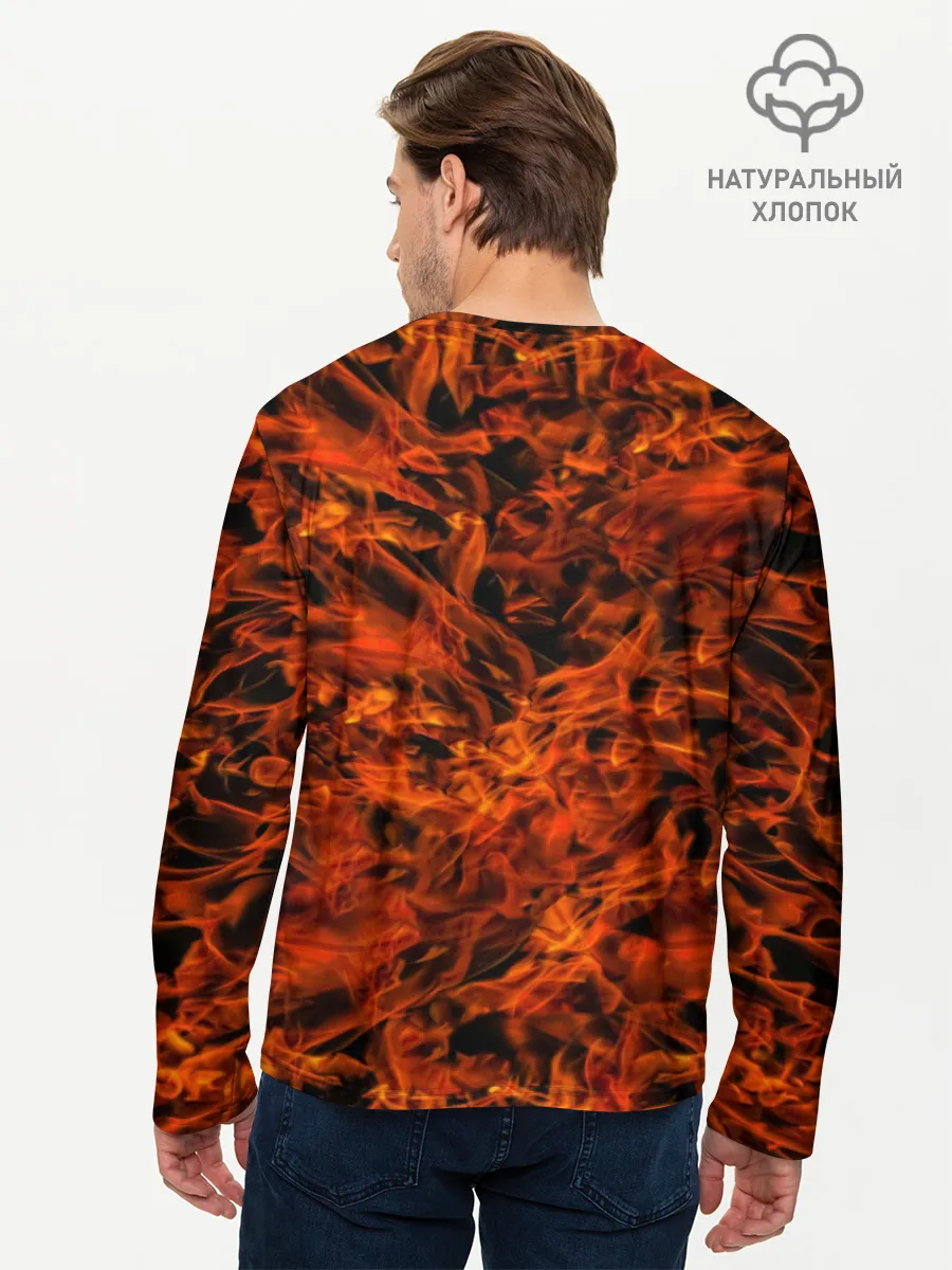 Мужской лонгслив базовый / Пламя
