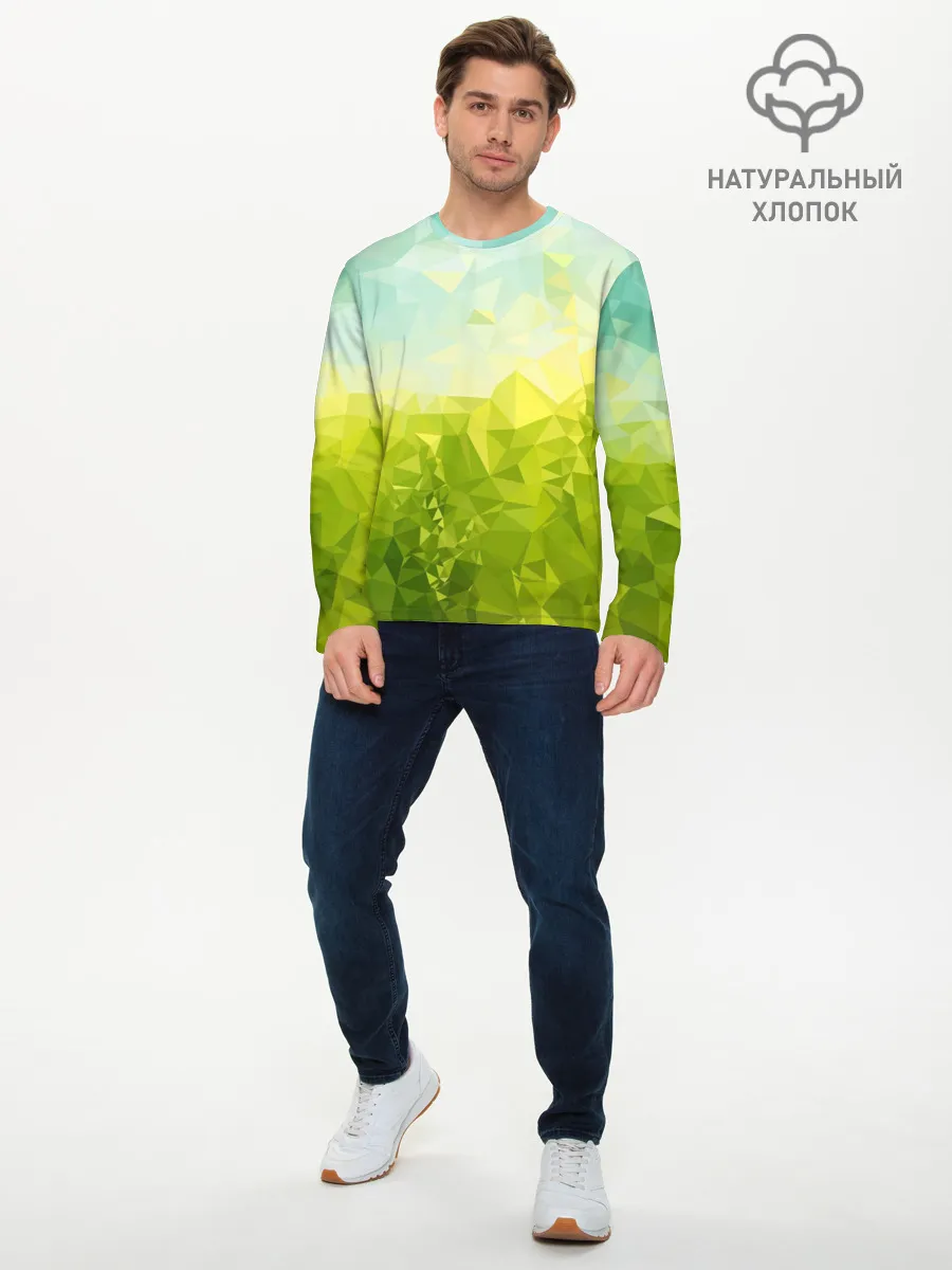 Мужской лонгслив базовый / Природная Абстракция