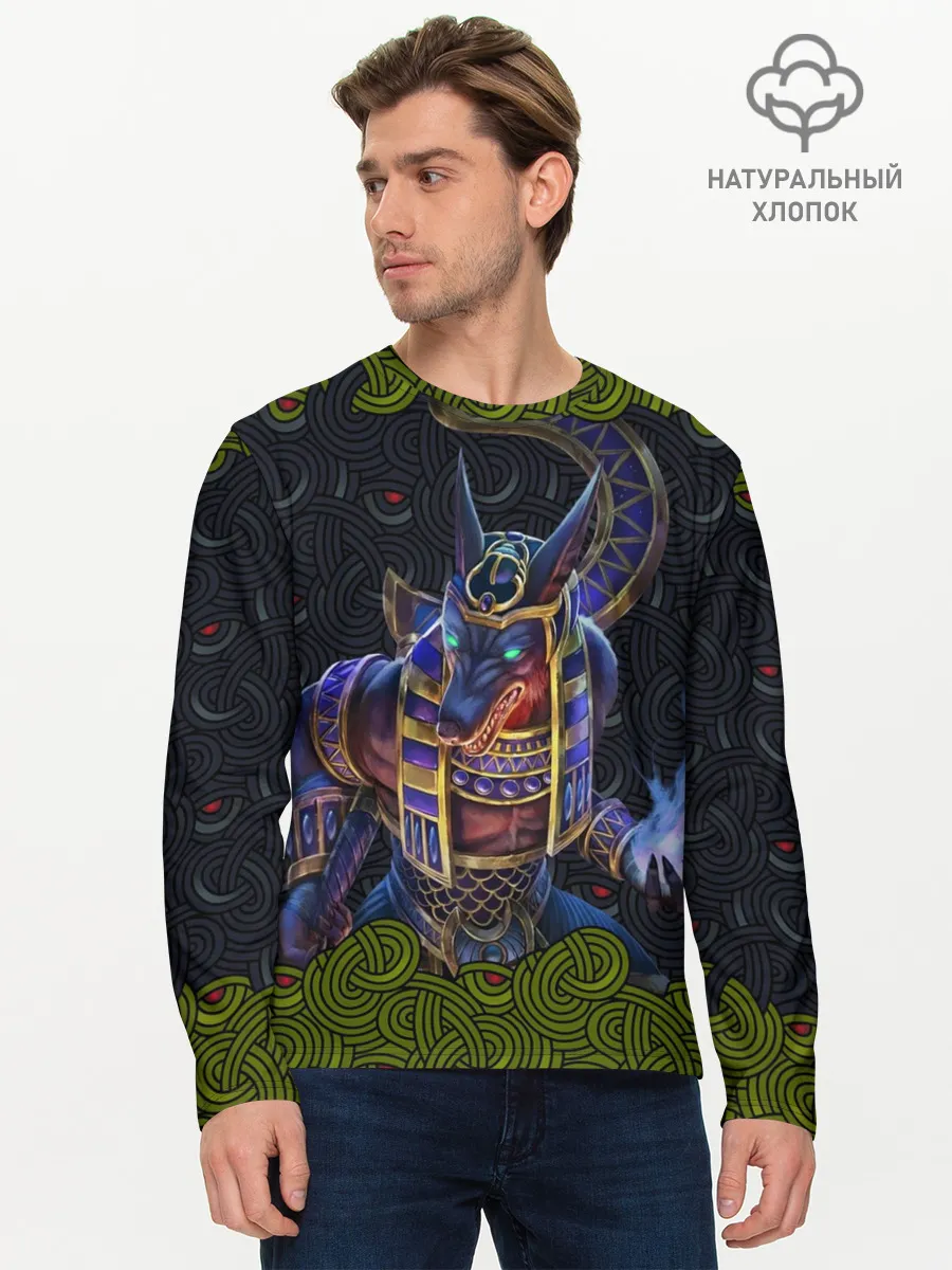 Мужской лонгслив базовый / Суд Анубиса